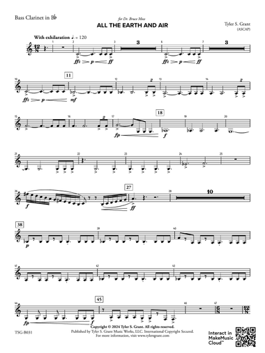 All the Earth and Air: B-flat Bass Clarinet