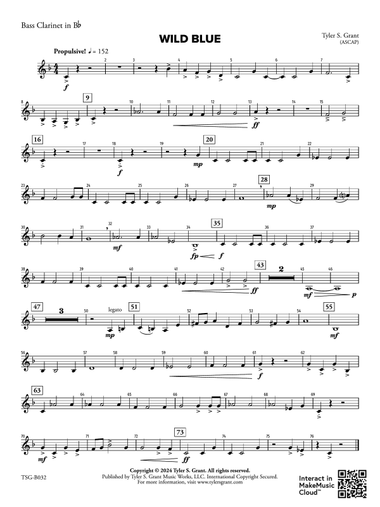 Wild Blue: B-flat Bass Clarinet