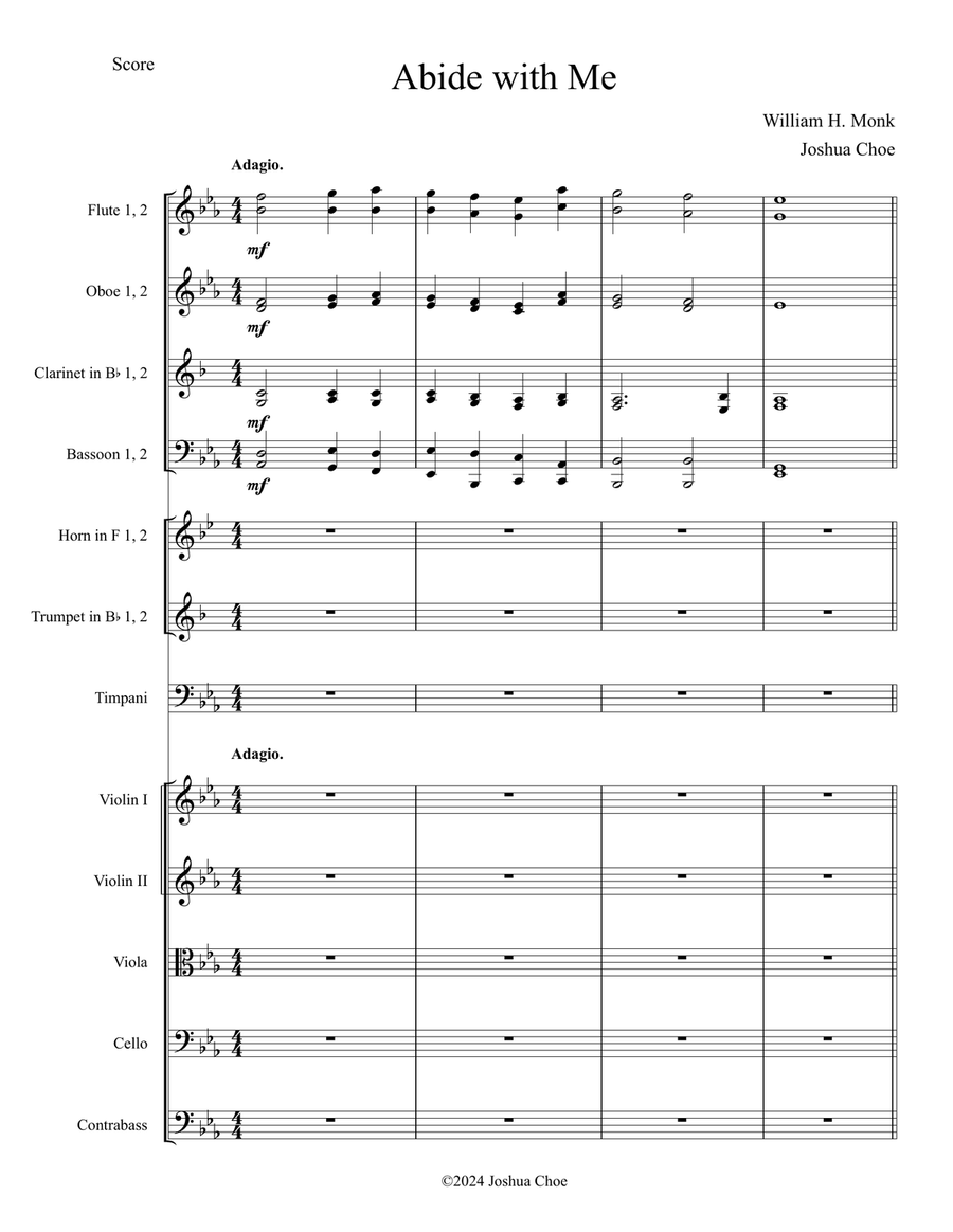Abide with Me Abide with Me Full Orchestra scores gallery preview page 3