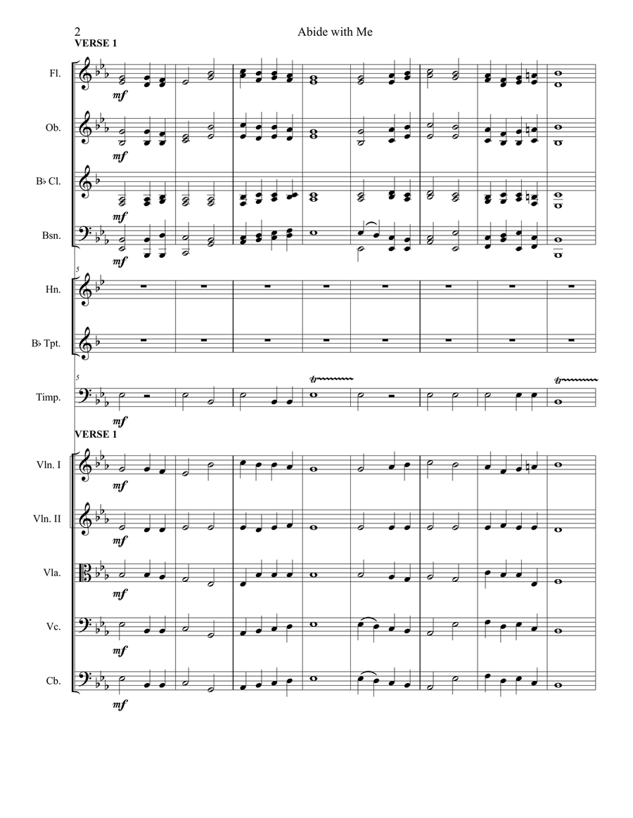Abide with Me Abide with Me Full Orchestra scores gallery preview page 4