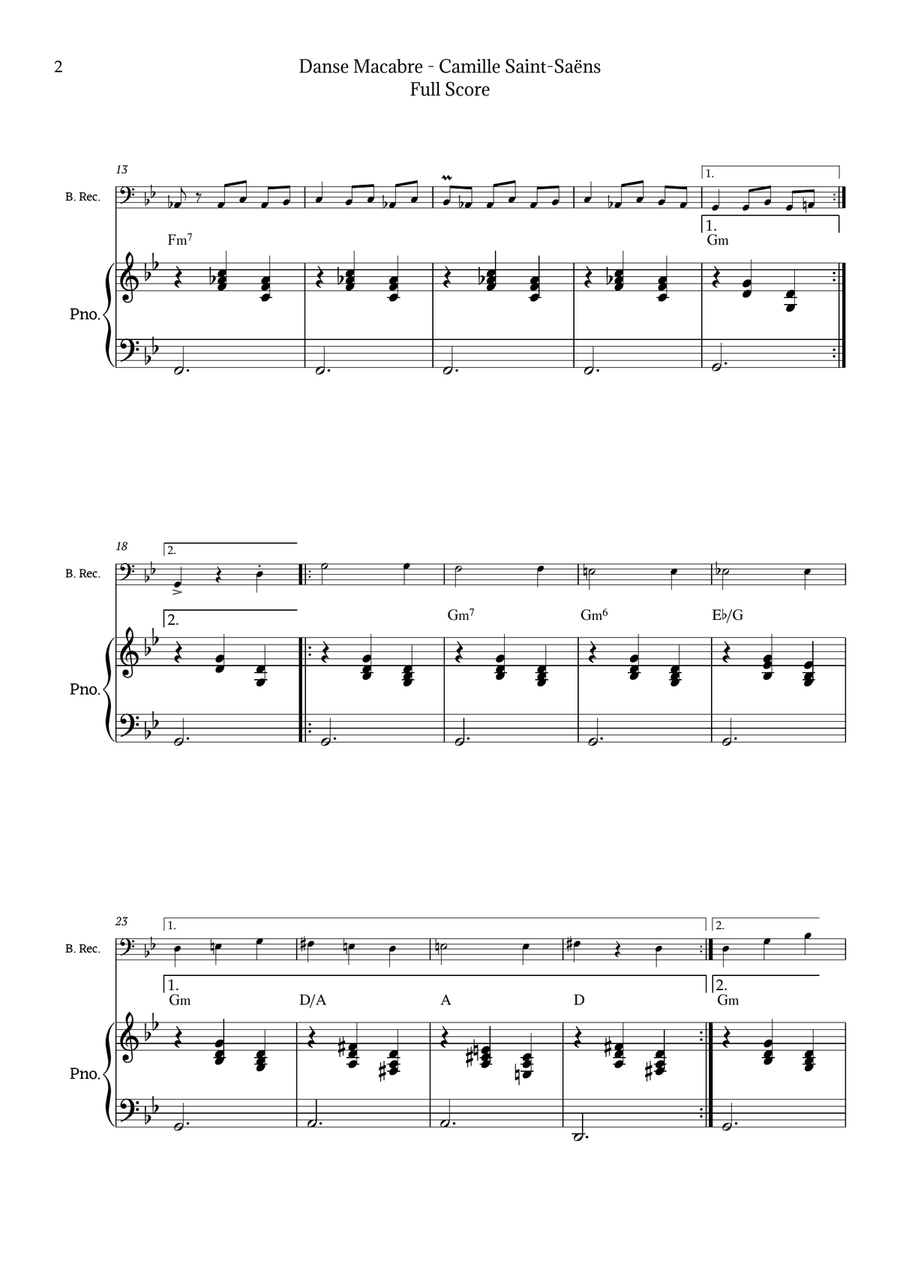 Danse Macabre by Saint-Saëns Artists Chamber Music scores gallery preview page 2