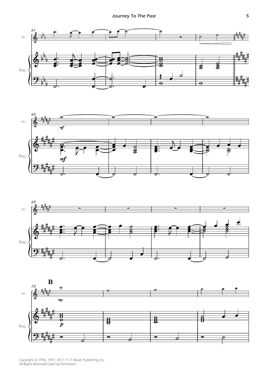 Journey To The Past Journey To The Past Violin Solo scores gallery preview page 6