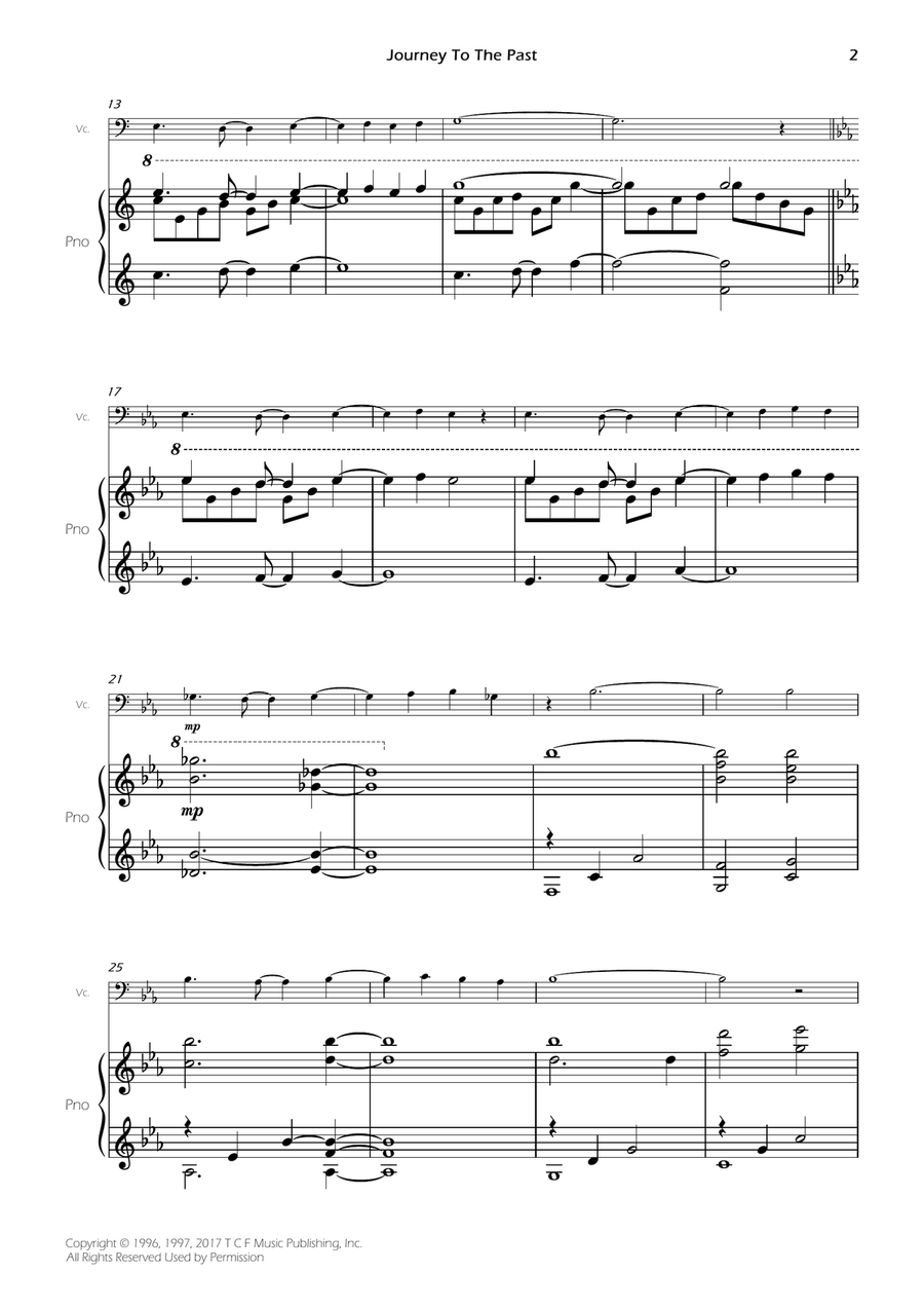 Journey To The Past Journey To The Past Piano scores gallery preview page 2
