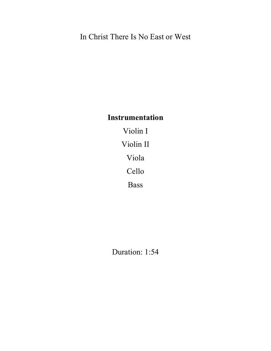 In Christ There Is No East or West String Orchestra scores gallery preview page 2