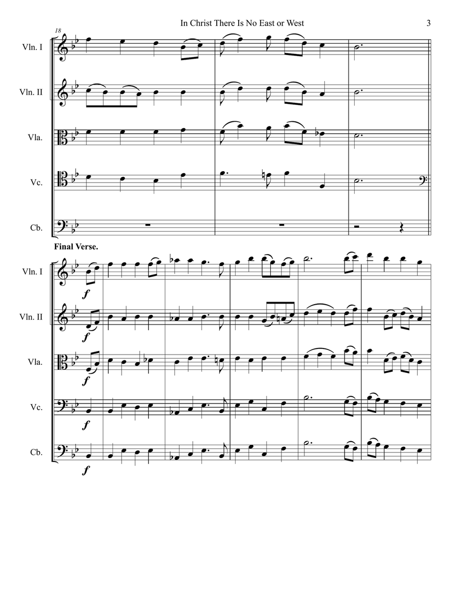 In Christ There Is No East or West String Orchestra scores gallery preview page 5