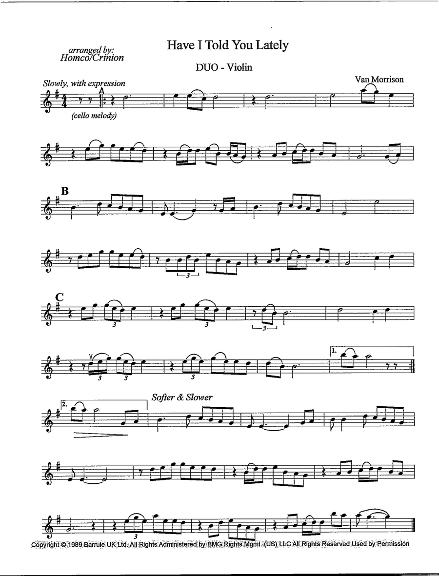 Have I Told You Lately Have I Told You Lately String Duet scores gallery preview page 3