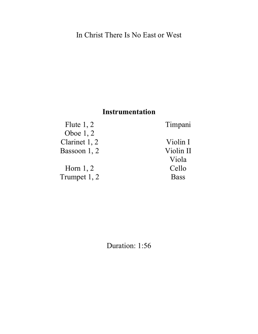 In Christ There Is No East or West Full Orchestra scores gallery preview page 2