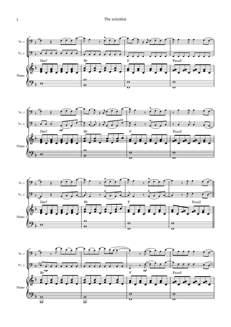 The Scientist String Duet scores gallery preview page 2