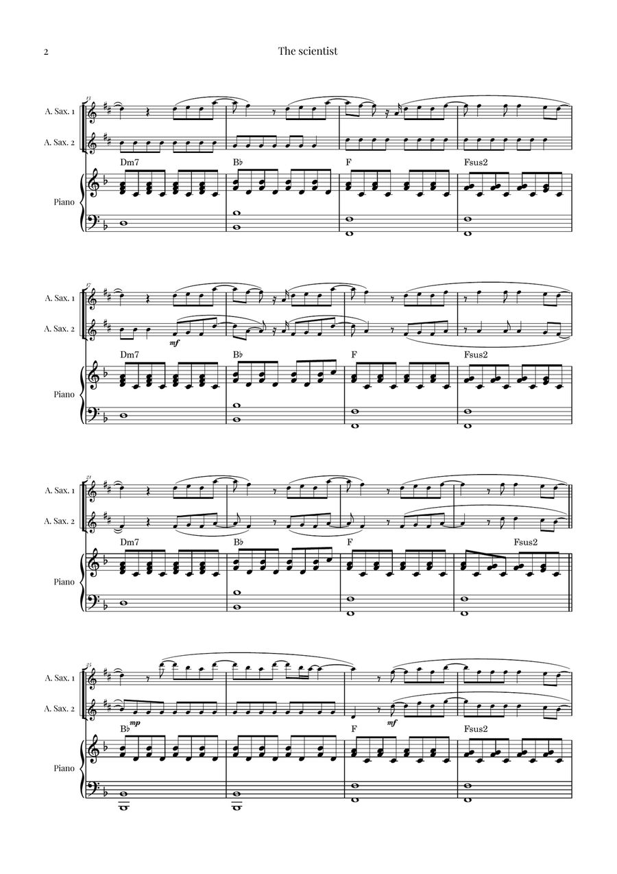 The Scientist Woodwind Duet scores gallery preview page 2
