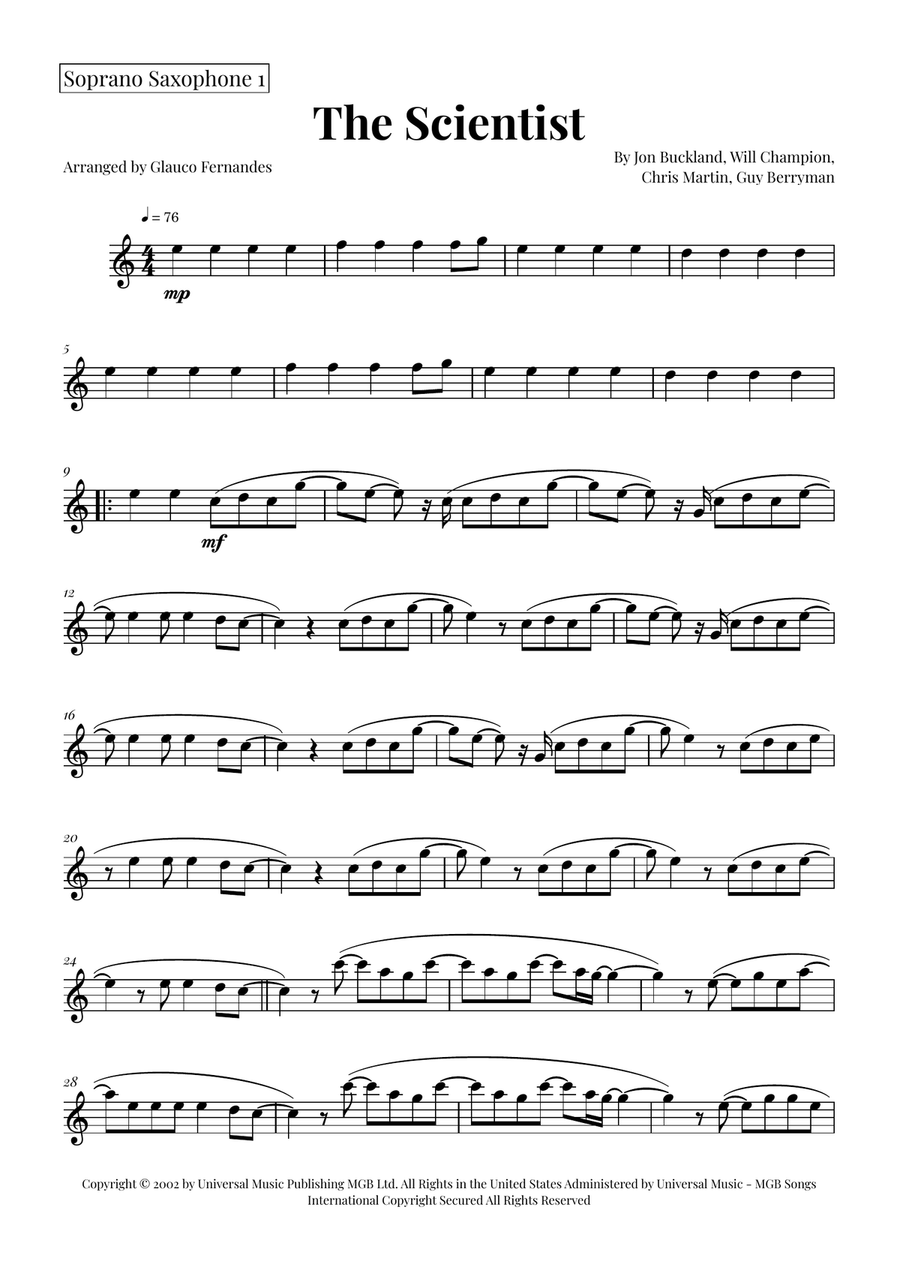 The Scientist Woodwind Duet scores gallery preview page 3