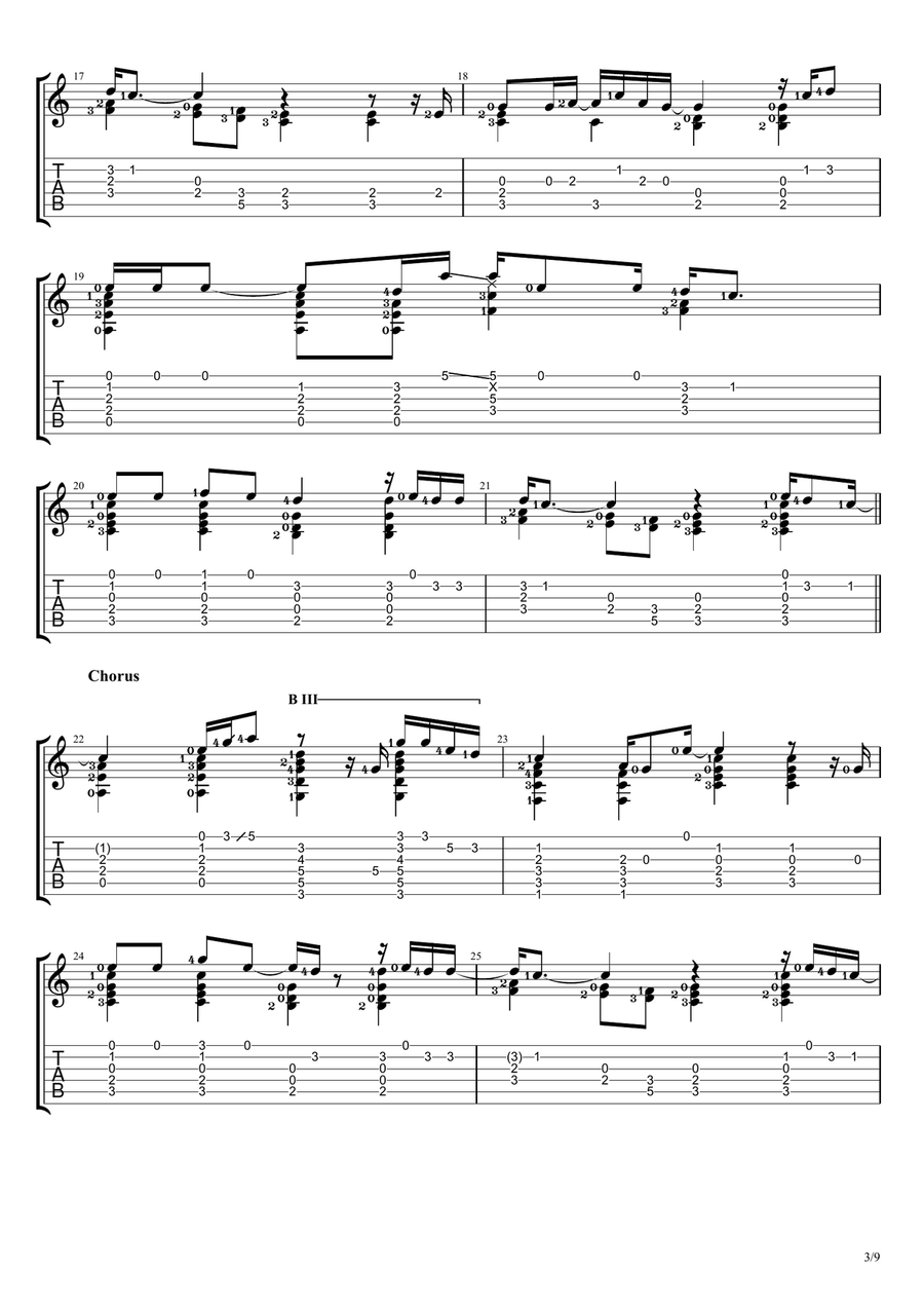 Let It Be Let It Be Guitar Tablature scores gallery preview page 3