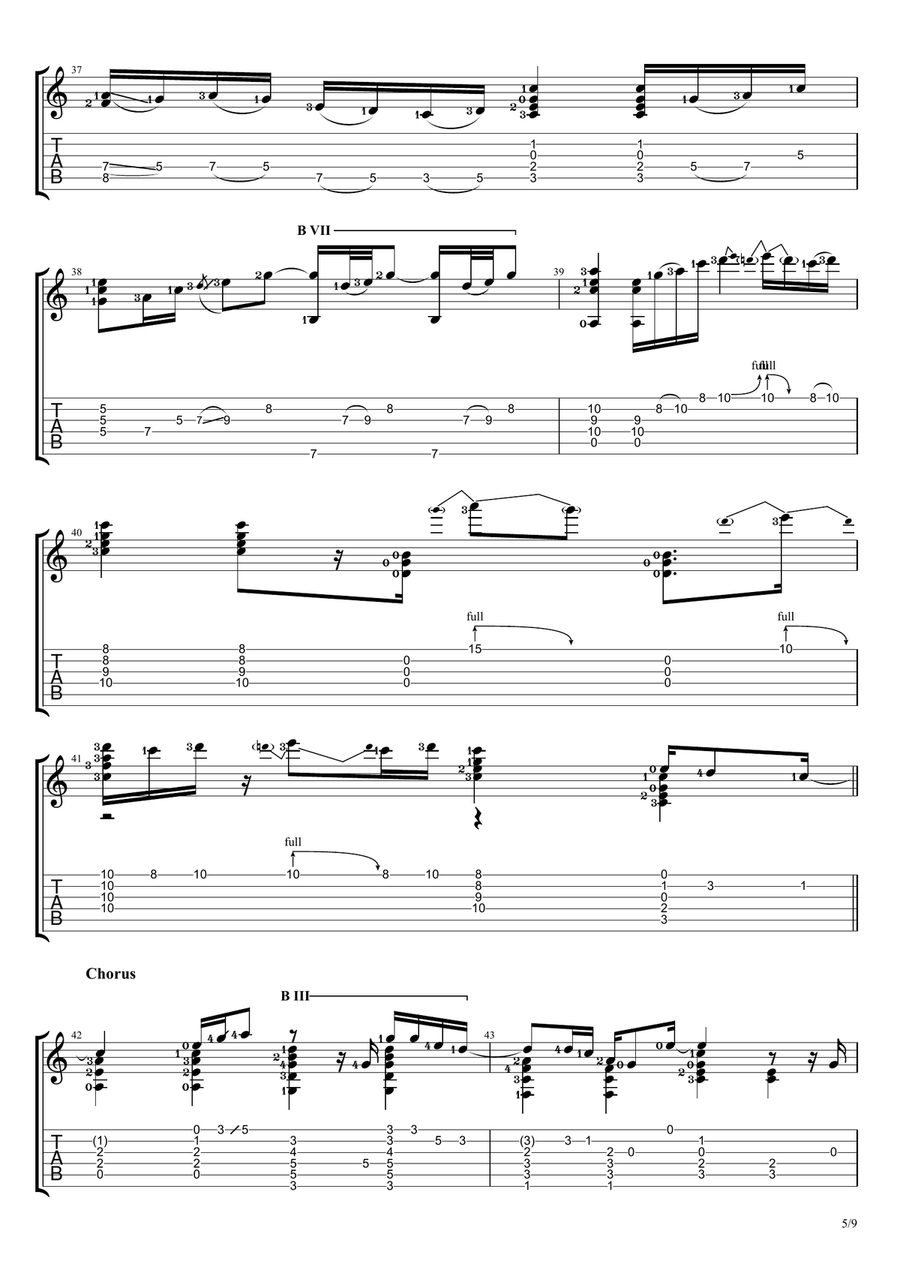 Let It Be Let It Be Guitar Tablature scores gallery preview page 5