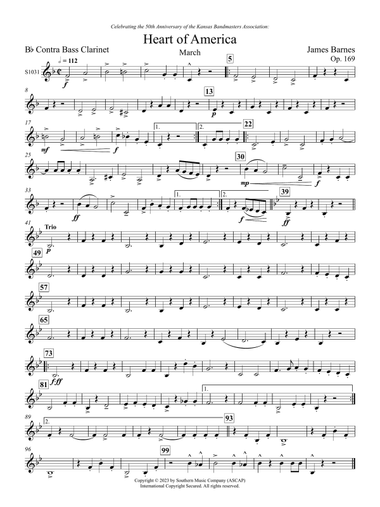 Heart of America March - Bb Contrabass Clarinet