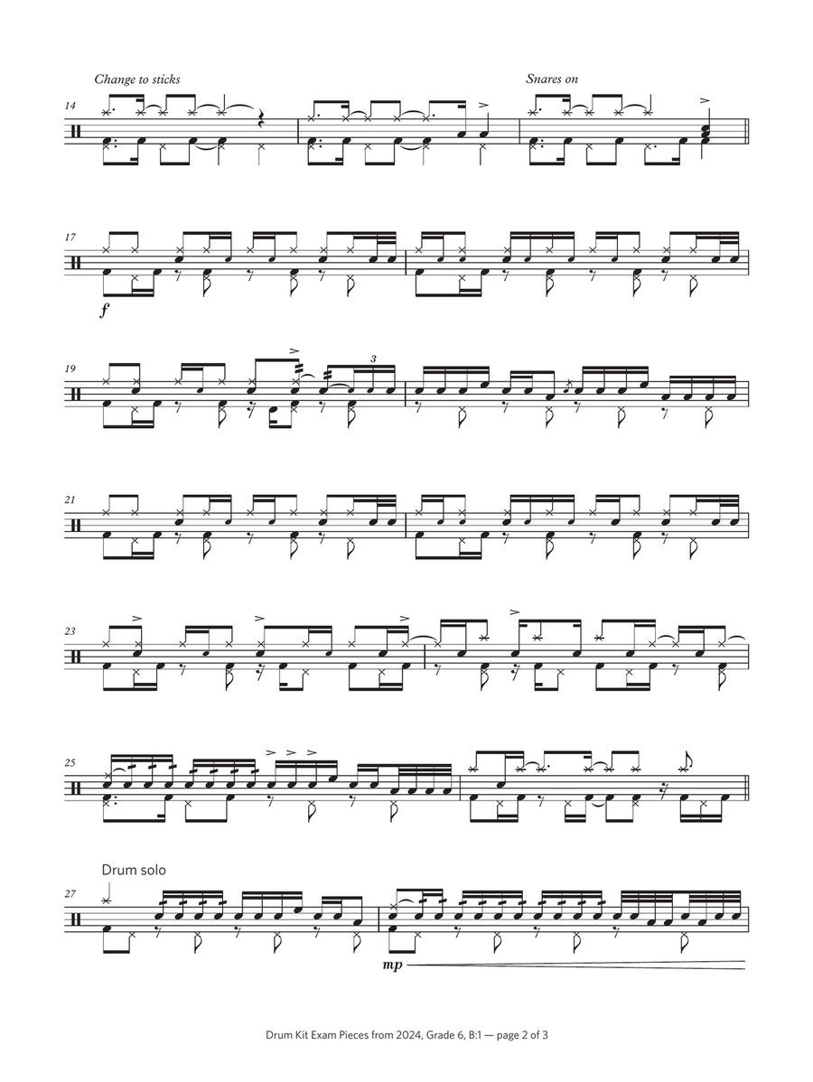 Journey Home (Grade 6, list B1, from the ABRSM Drum Kit Syllabus 2024) Drum Set - Digital Sheet Music page 2