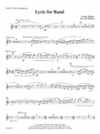 Lyric for Symphonic Band - Alto Saxophone 2