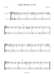 happy birthday to you easy Trumpet and Trombone sheet music mini preview
