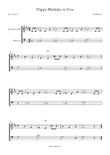 happy birthday to you easy Trumpet and Bassoon sheet music mini preview