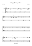 happy birthday to you easy Oboe and Cello sheet music mini preview