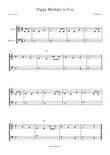 happy birthday to you easy Oboe and Bassoon sheet music mini preview