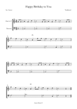 happy birthday to you easy French Horn and Bassoon sheet music mini preview