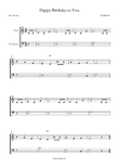 happy birthday to you easy Flute and Trombone sheet music mini preview