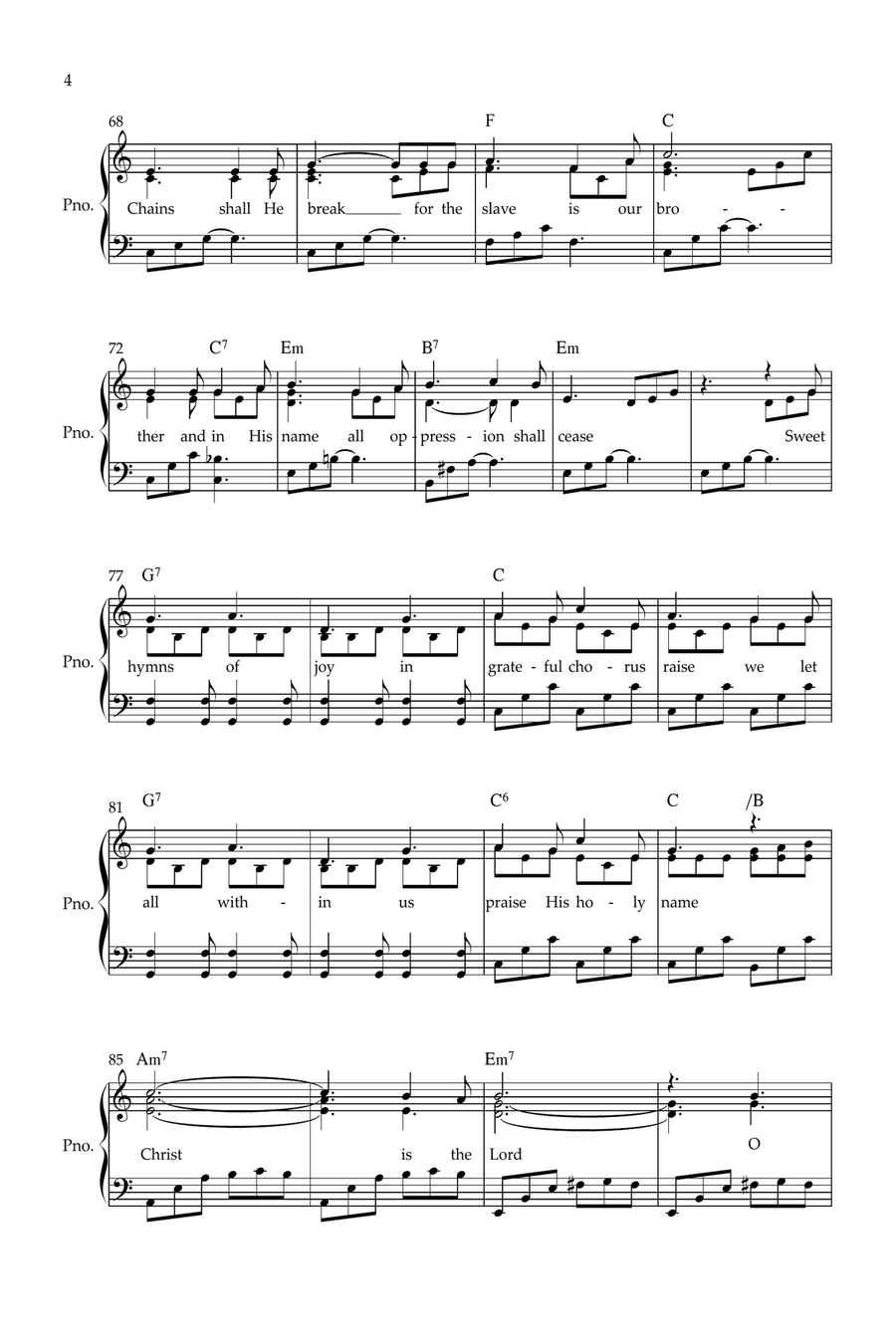 O Holy Night (Cantique de Noël) Piano, Vocal, Guitar scores gallery preview page 4
