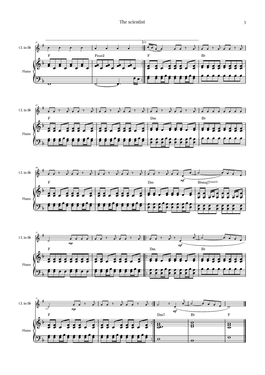 The Scientist B-Flat Clarinet scores gallery preview page 3