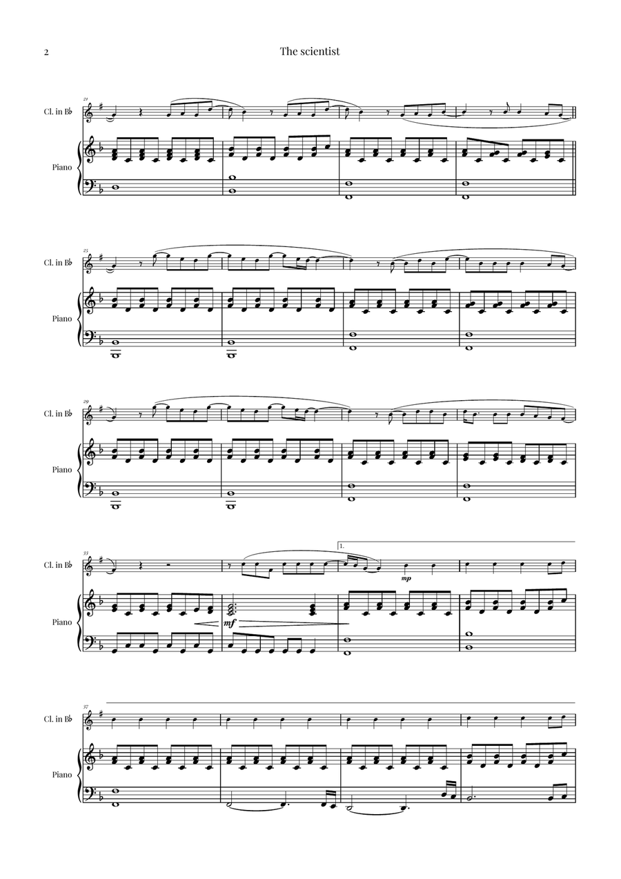 The Scientist B-Flat Clarinet scores gallery preview page 2
