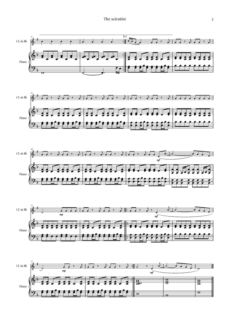 The Scientist B-Flat Clarinet scores gallery preview page 3