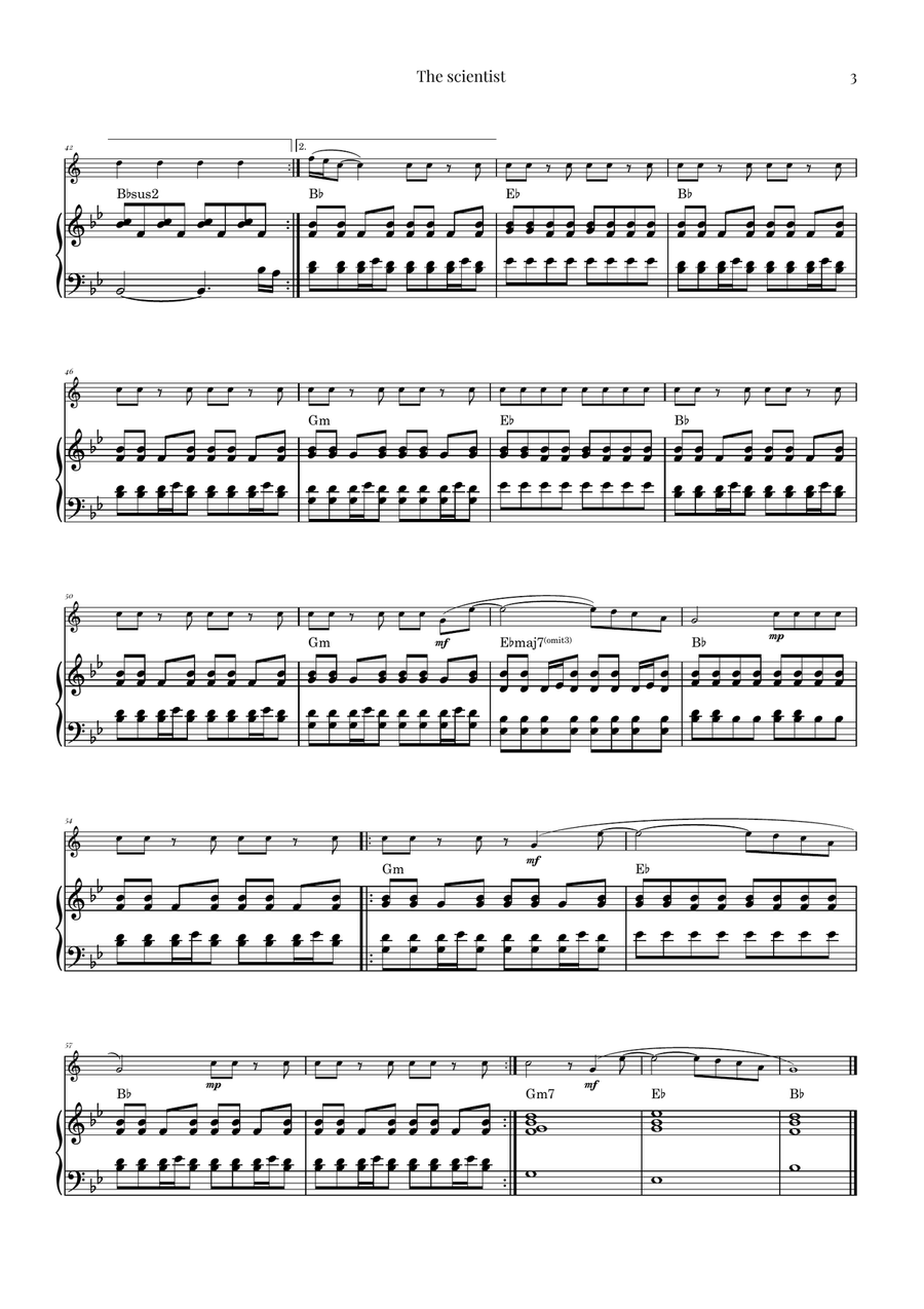 The Scientist Tenor Saxophone scores gallery preview page 3