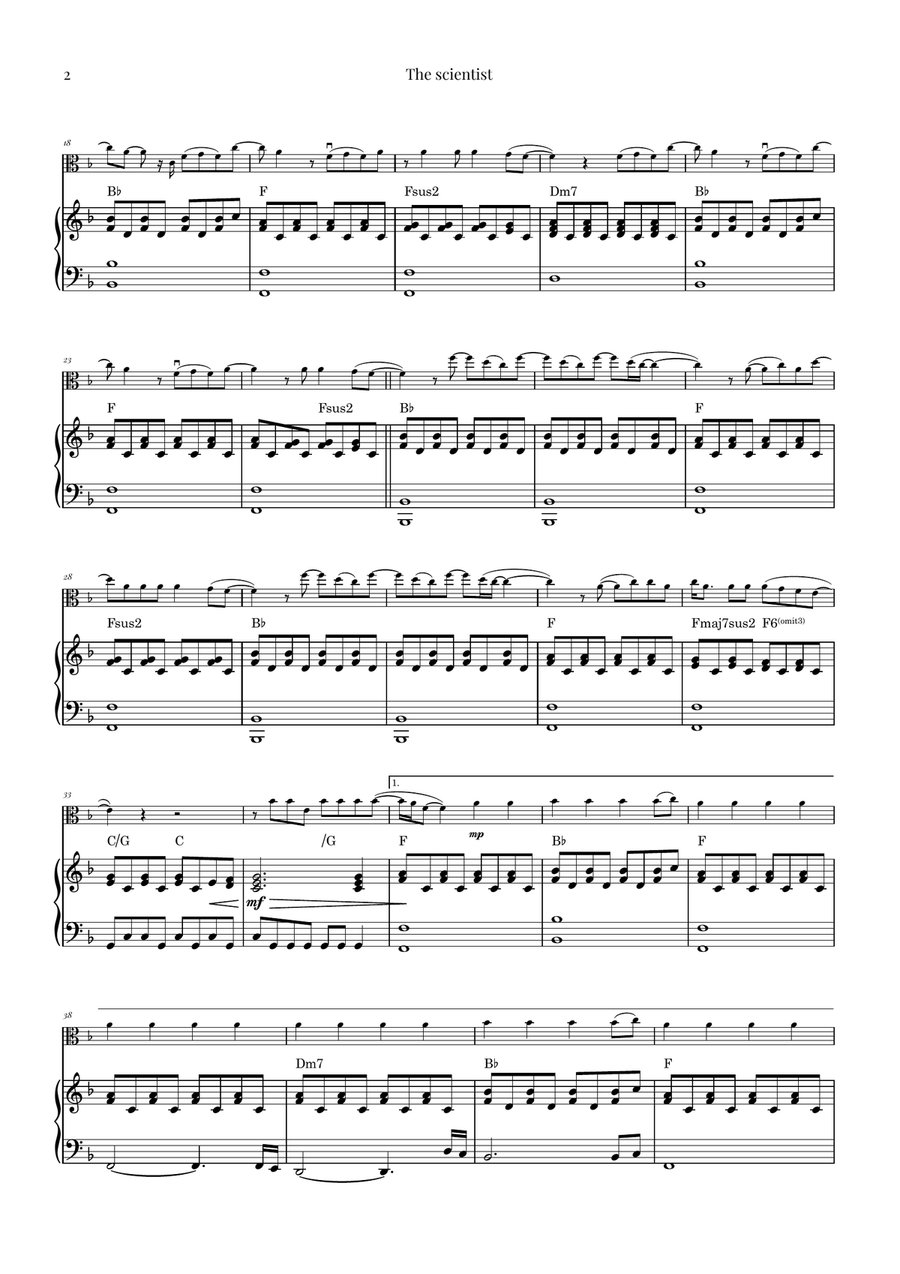 The Scientist Viola scores gallery preview page 2
