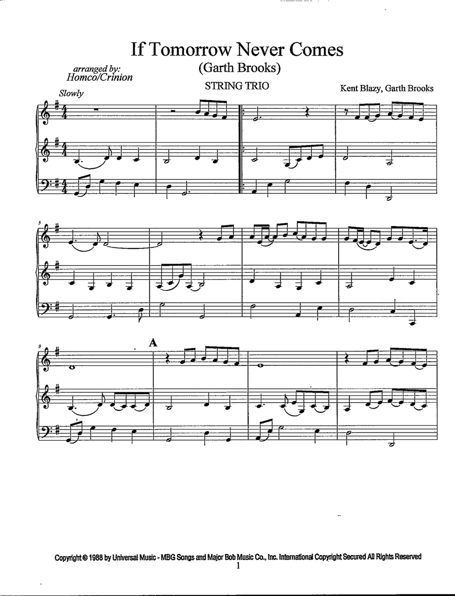If Tomorrow Never Comes If Tomorrow Never Comes String Trio scores gallery preview page 2