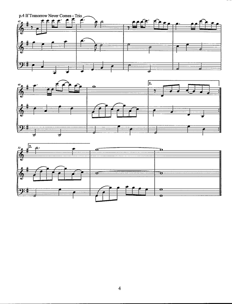 If Tomorrow Never Comes If Tomorrow Never Comes String Trio scores gallery preview page 5