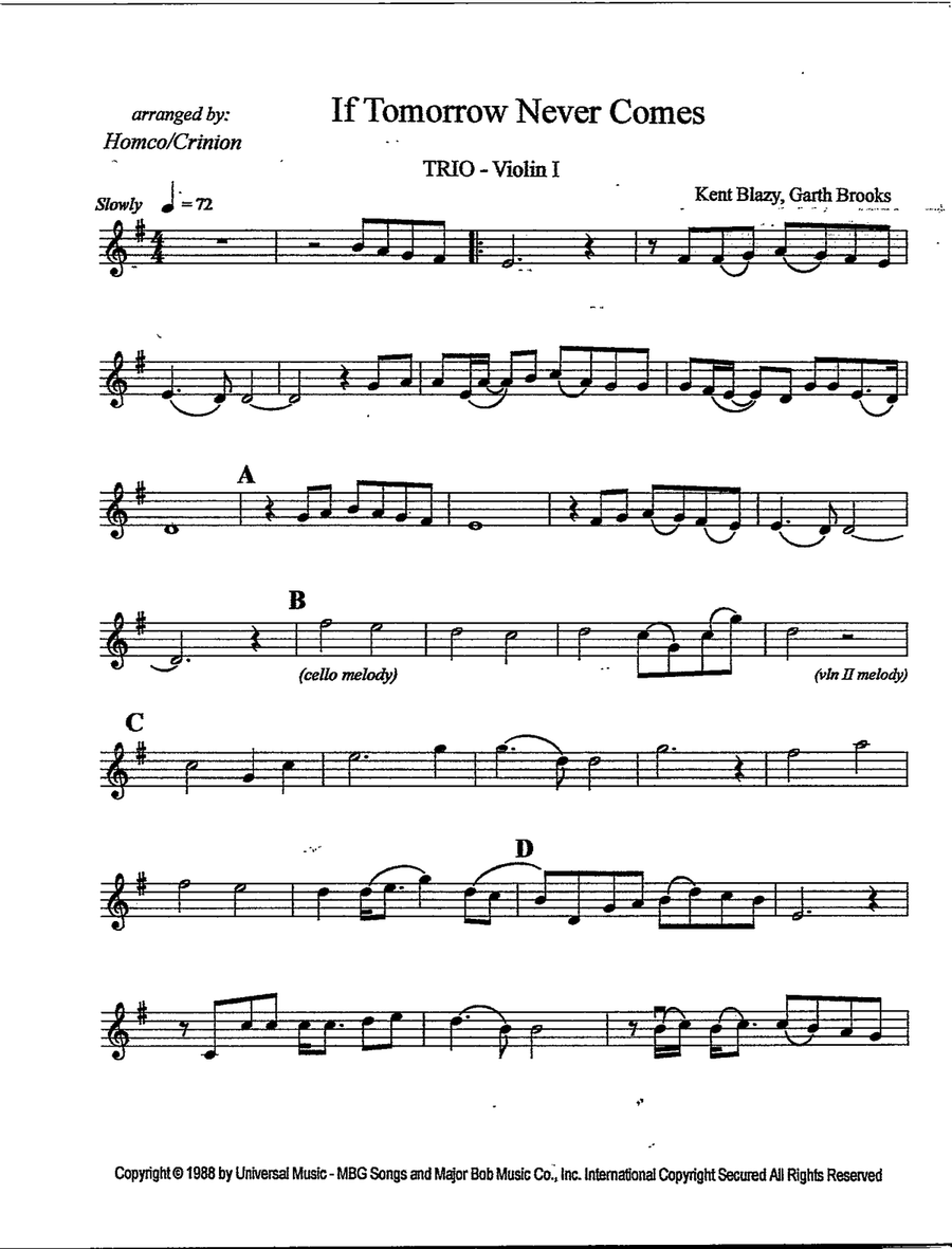 If Tomorrow Never Comes If Tomorrow Never Comes String Trio scores gallery preview page 6