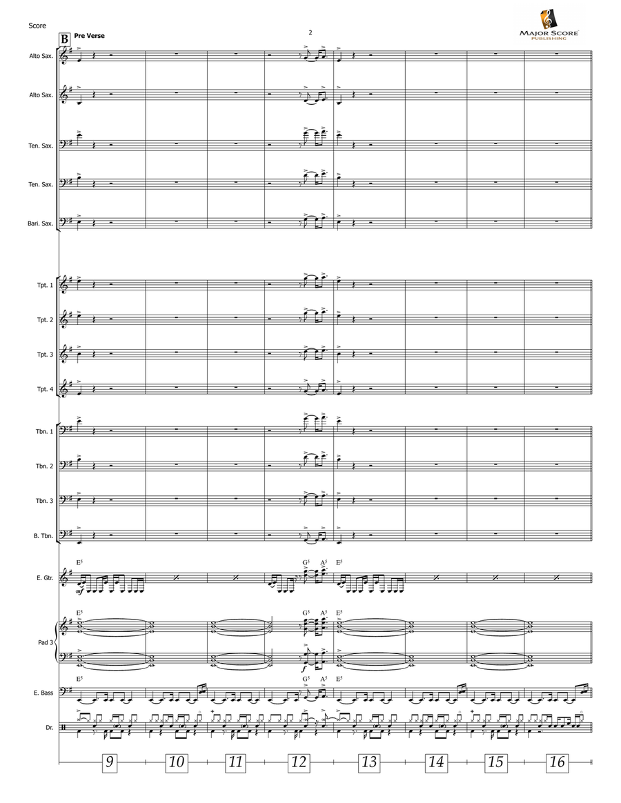 Battle Without Honor Or Humanity Jazz Ensemble scores gallery preview page 3