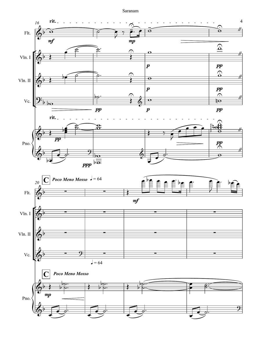 Saranam Chamber Music scores gallery preview page 5