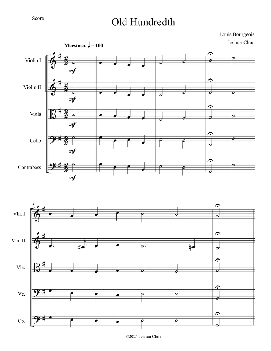 Old Hundredth Old Hundredth String Orchestra scores gallery preview page 3