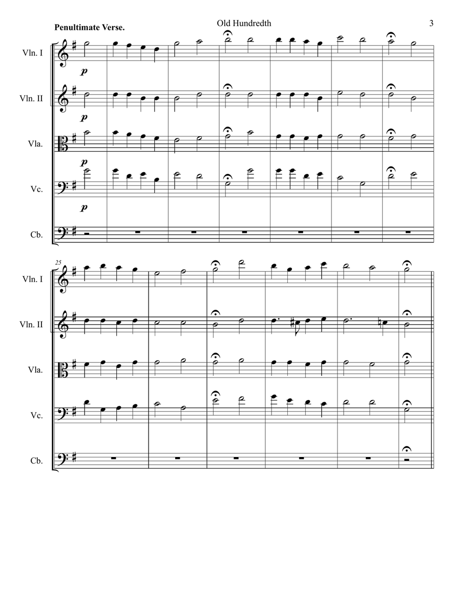 Old Hundredth Old Hundredth String Orchestra scores gallery preview page 5