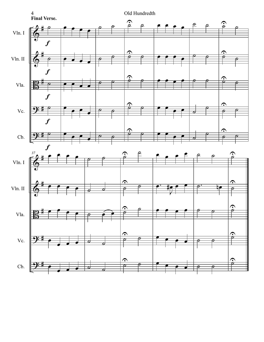 Old Hundredth Old Hundredth String Orchestra scores gallery preview page 6