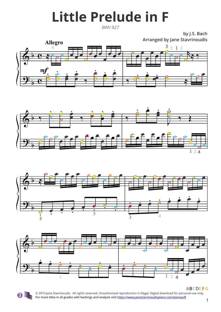 Little Prelude in F BWV 927 Chamber Music scores gallery preview page 3