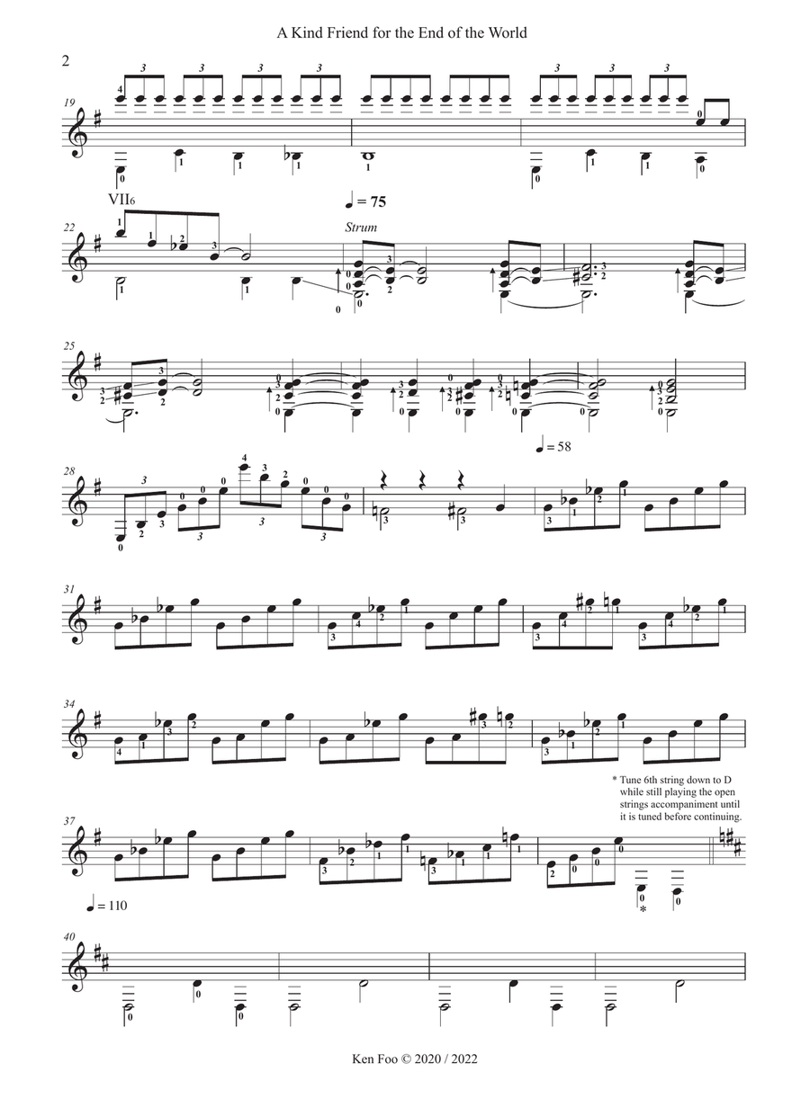 A Kind Friend for the End of the World (Original) Acoustic Guitar scores gallery preview page 2