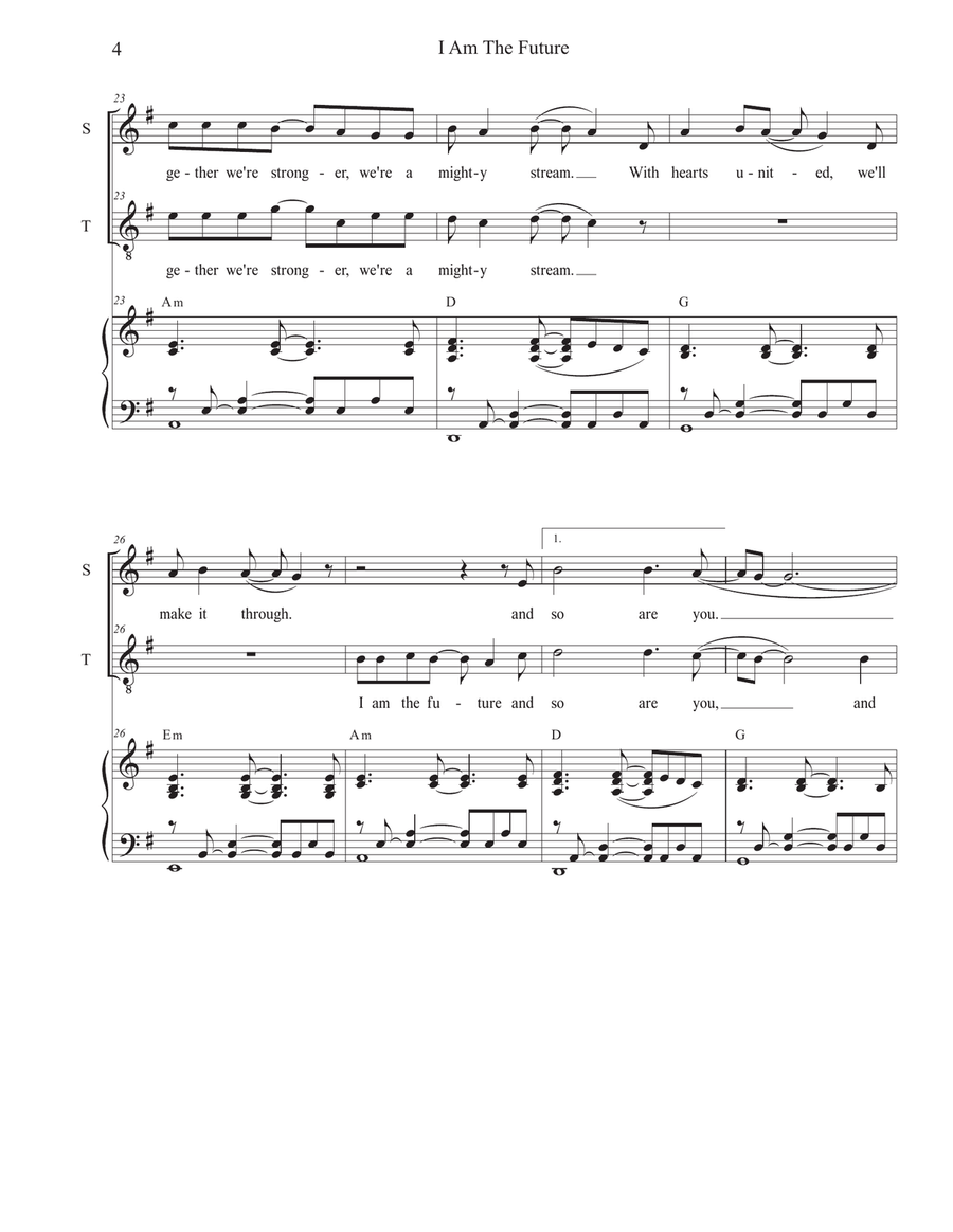 I Am The Future (Duet for Soprano and Tenor solo) Tenor Voice scores gallery preview page 4