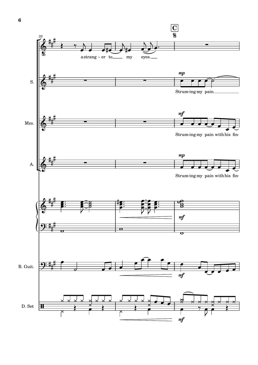 Killing Me Softly With His Song SSA scores gallery preview page 6