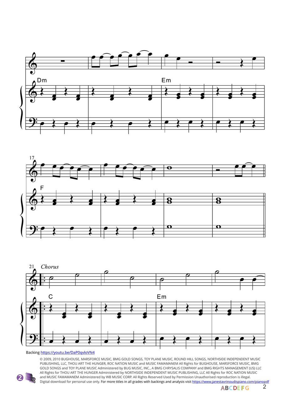 Count On Me Piano scores gallery preview page 2