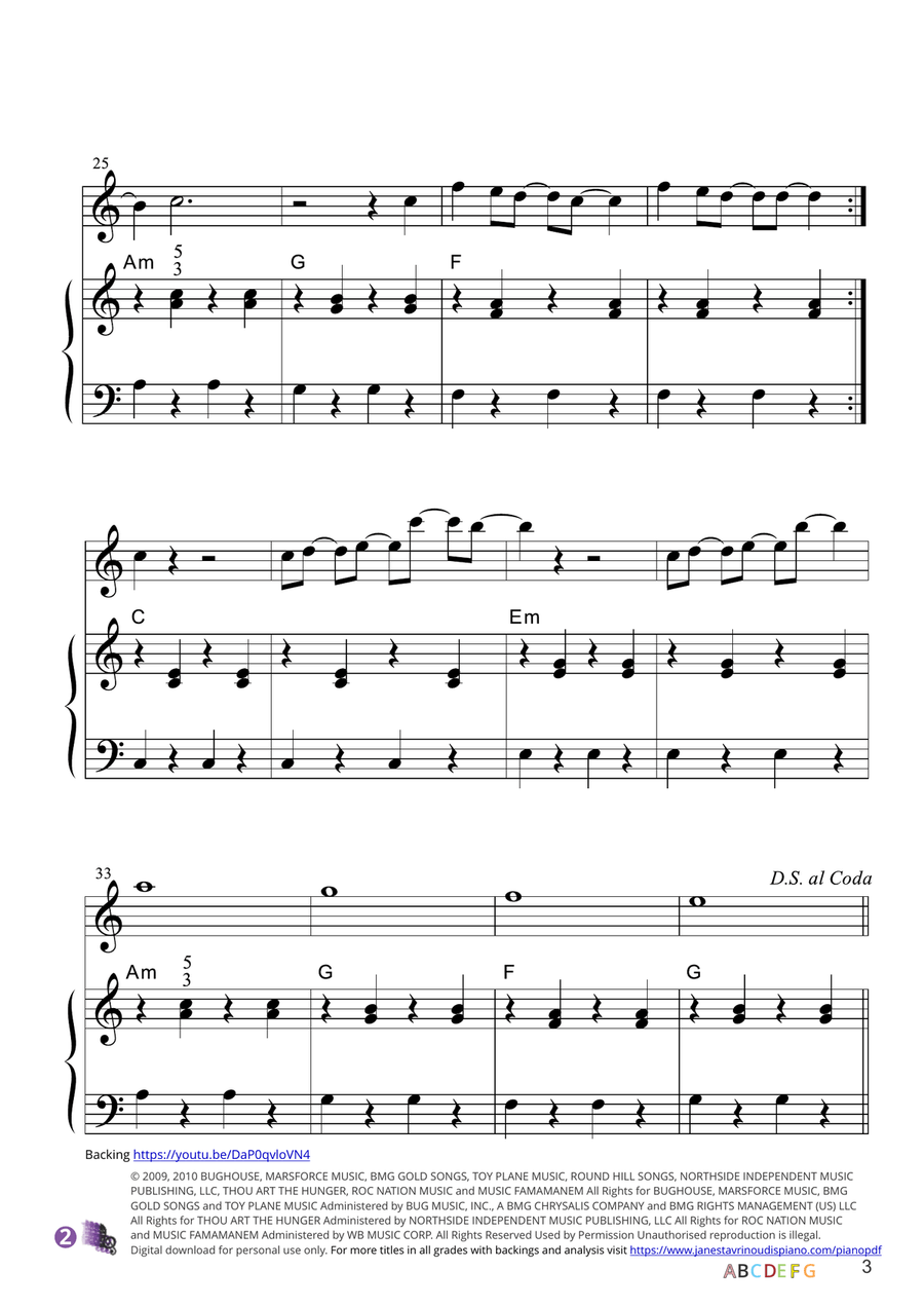 Count On Me Piano scores gallery preview page 3
