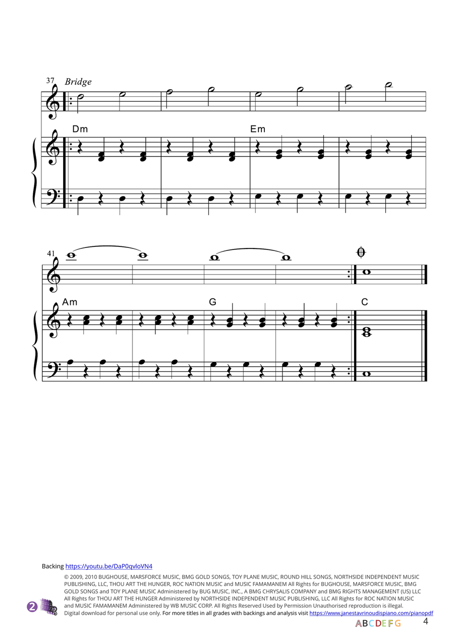 Count On Me Piano scores gallery preview page 4