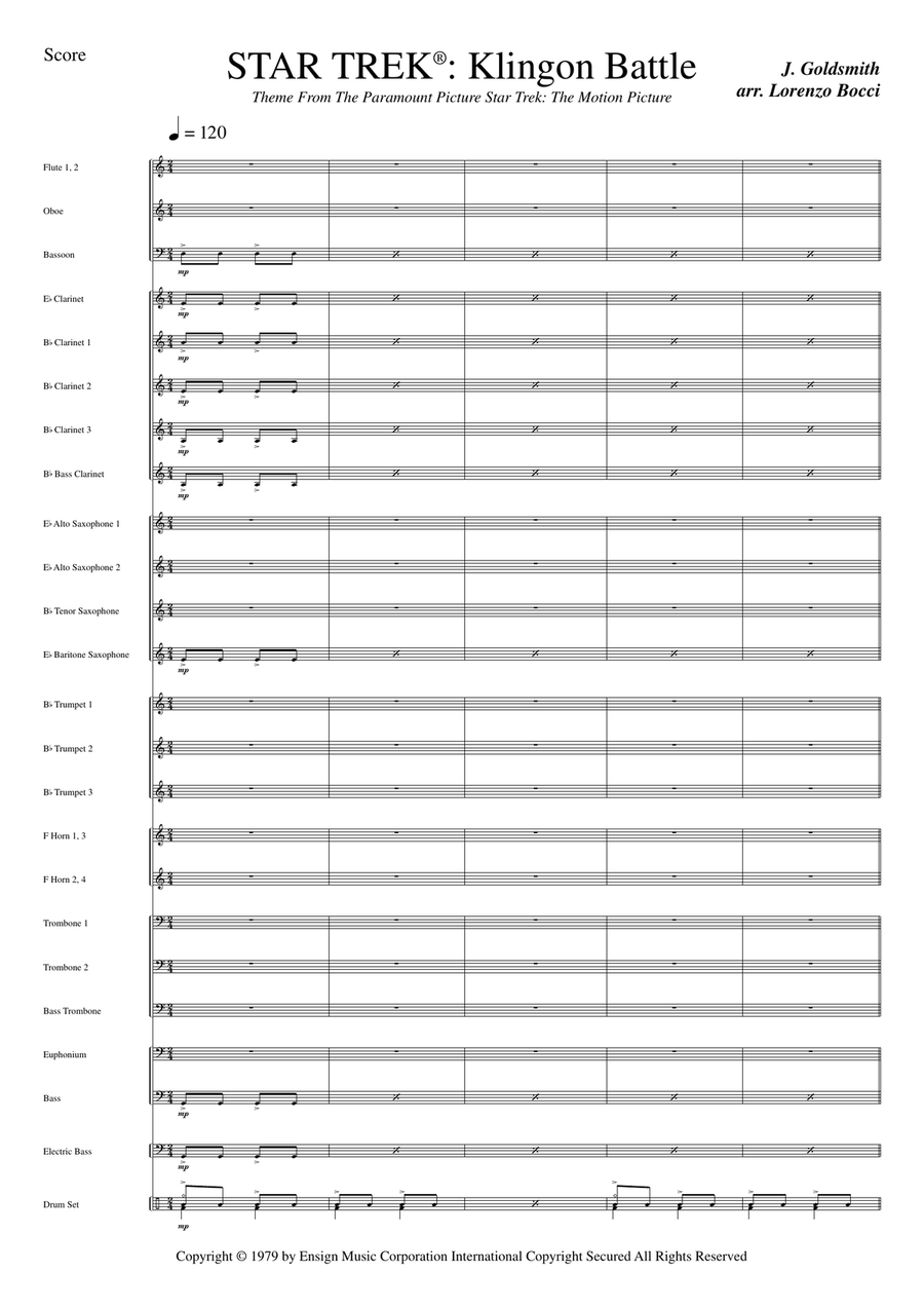 Klingon Battle Concert Band scores gallery preview page 3