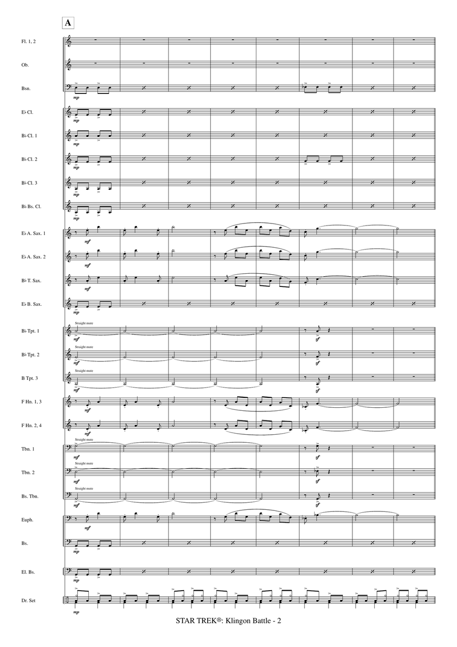 Klingon Battle Concert Band scores gallery preview page 4