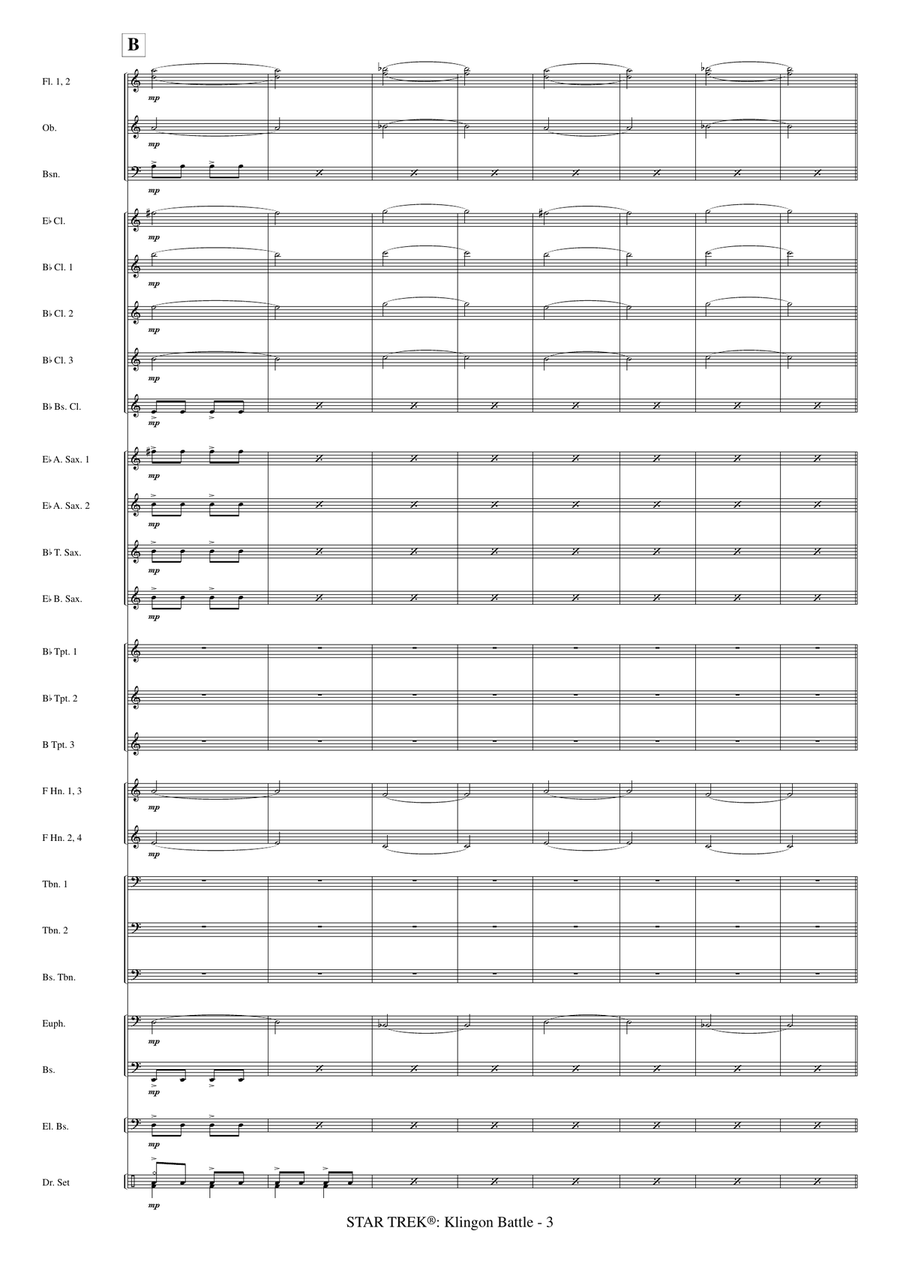 Klingon Battle Concert Band scores gallery preview page 5