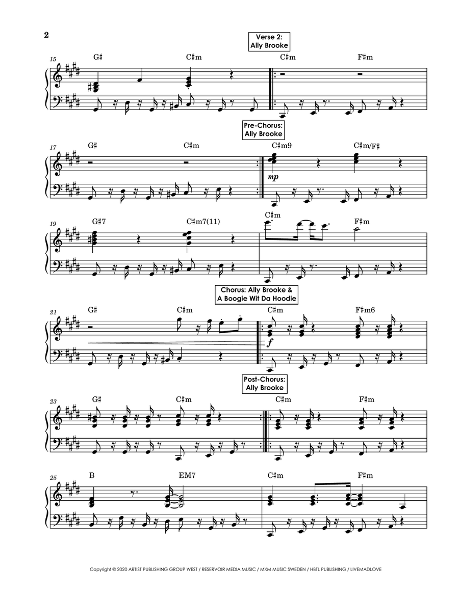 Lips Don't Lie Lips Don't Lie Easy Piano scores gallery preview page 2